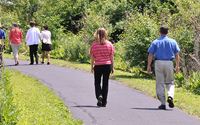 People walking on a path