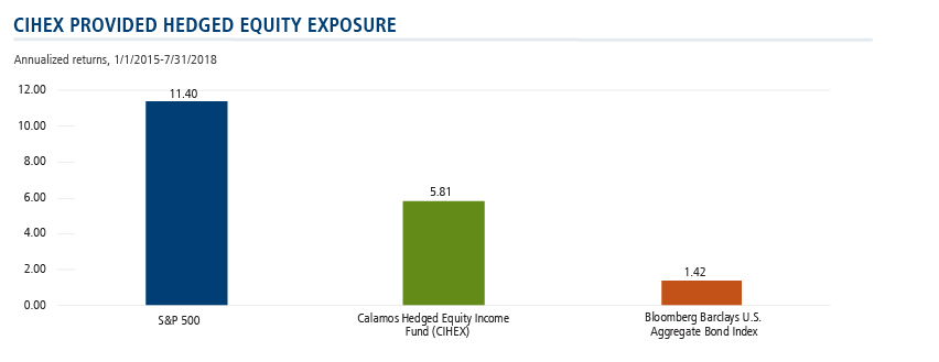 cihex provided hedged equity exposure
