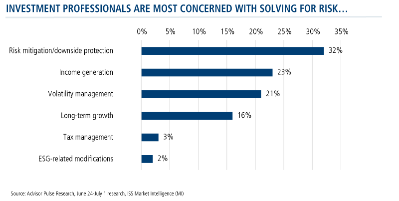 investment professionals are most concerned with solving for risk