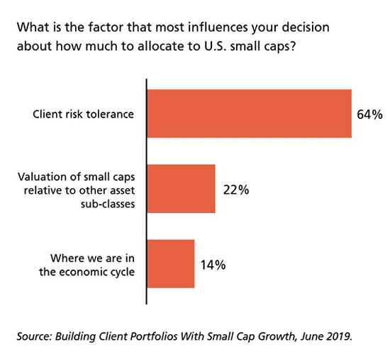 What is the factor that most influences your decision about how much to allocate to U.S. small caps?