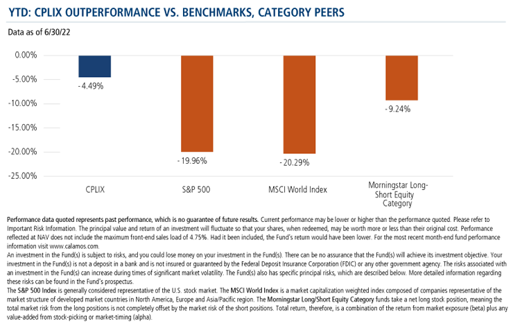 cplix produced a positive return while benchmarks, category peers corrected