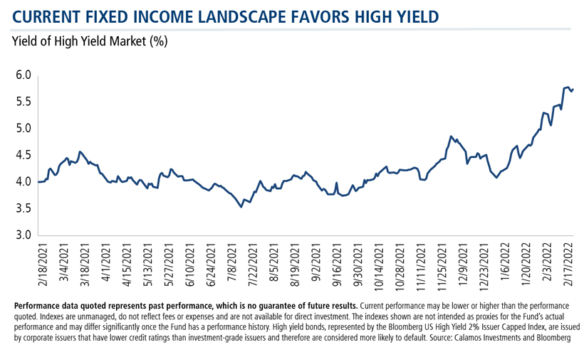 current fixed income landscape favors high yield