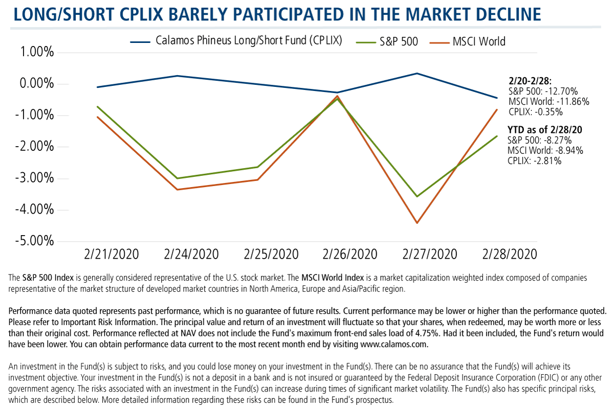 longshort cplix barely participated in market decline